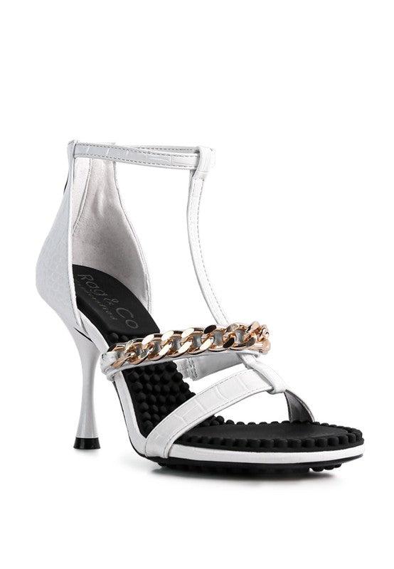 Women's Shoes - Sandals Women's Shoes Dakota Metal Chain Mid Heel Sandals
