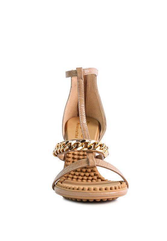 Women's Shoes - Sandals Women's Shoes Dakota Metal Chain Mid Heel Sandals