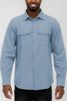 Men's Shirts - FlannelsMens Solid Flannel Shirt 8 Colors - VacationGrabs