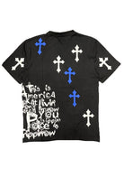 Men's Shirts - Tee'sMens Chrome Cross Skull Tshirt - VacationGrabs