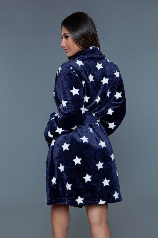 Kaylee Robe Star Print Womens Robe - VacationGrabs