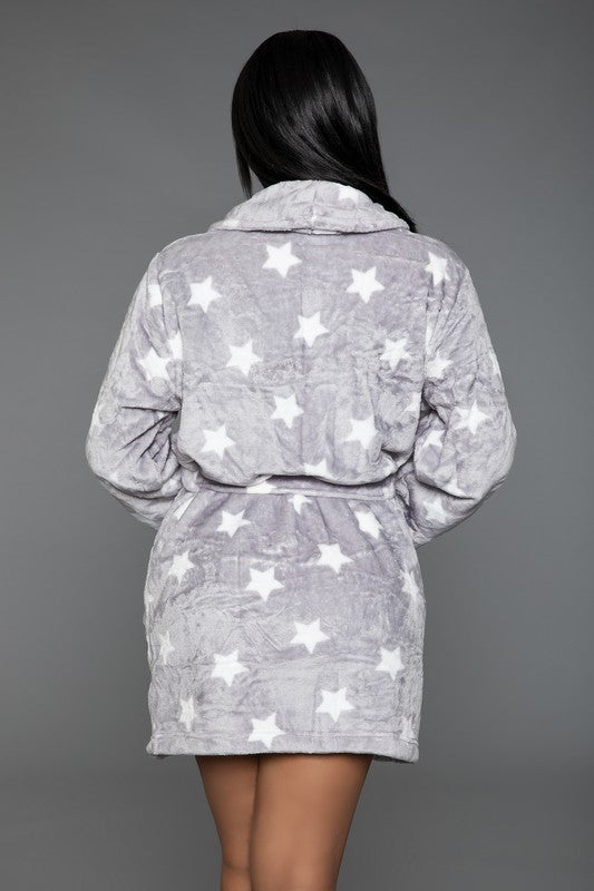 Women's Sleepwear/LoungewearKaylee Robe Star Print Womens Robe - VacationGrabs