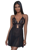 Women's Sleepwear/LoungewearCosette Lace Black Babydoll Nightie - VacationGrabs