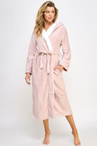 Women's Sleepwear/LoungewearJanette Pink Hooded Plush Robe - VacationGrabs