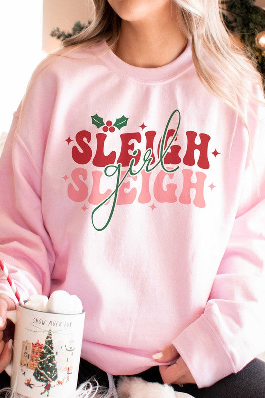 Women's Sweatshirts & HoodiesSLEIGH GIRL SLEIGH GRAPHIC SWEATSHIRT - VacationGrabs