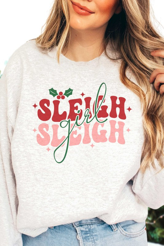 Women's Sweatshirts & HoodiesSLEIGH GIRL SLEIGH GRAPHIC SWEATSHIRT - VacationGrabs