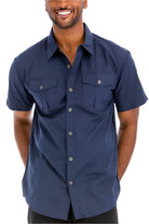 Men's Two Chest Pocket Button Down Shirt - VacationGrabs