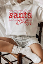 Women's Sweatshirts & HoodiesSanta Baby Christmas Hoodie Plus Size - VacationGrabs