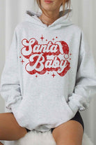 Women's Sweatshirts & HoodiesPlus Santa Baby Christmas Graphic Hoodie - VacationGrabs