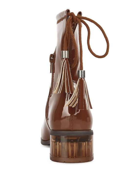 Women's Shoes - BootsCheer Leader Tassels Detail Ankle Boots - VacationGrabs