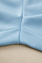 Solid Tee & Wide Leg Raw Hem Pants Set
