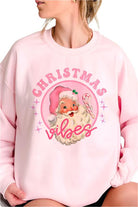 Women's Sweatshirts & HoodiesPlus Size Retro Christmas Vibes Santa Sweatshirt - VacationGrabs