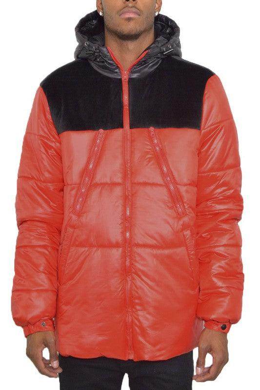 Mens Padded Buffle Puffer Jacket - VacationGrabs