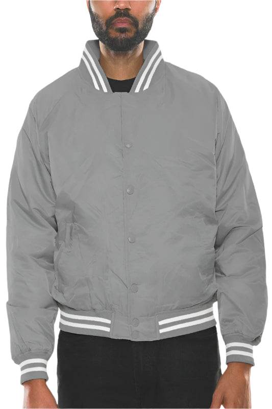 Mens Polyester Windbreaker Bomber Jacket - VacationGrabs