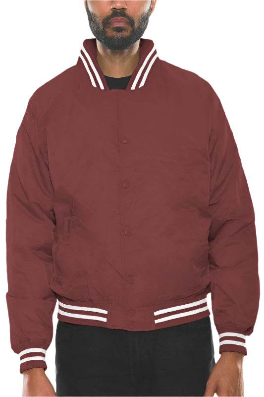 Mens Polyester Windbreaker Bomber Jacket - VacationGrabs