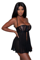 Women's Lingerie SetsMadeline Babydoll Lingerie in Black - VacationGrabs