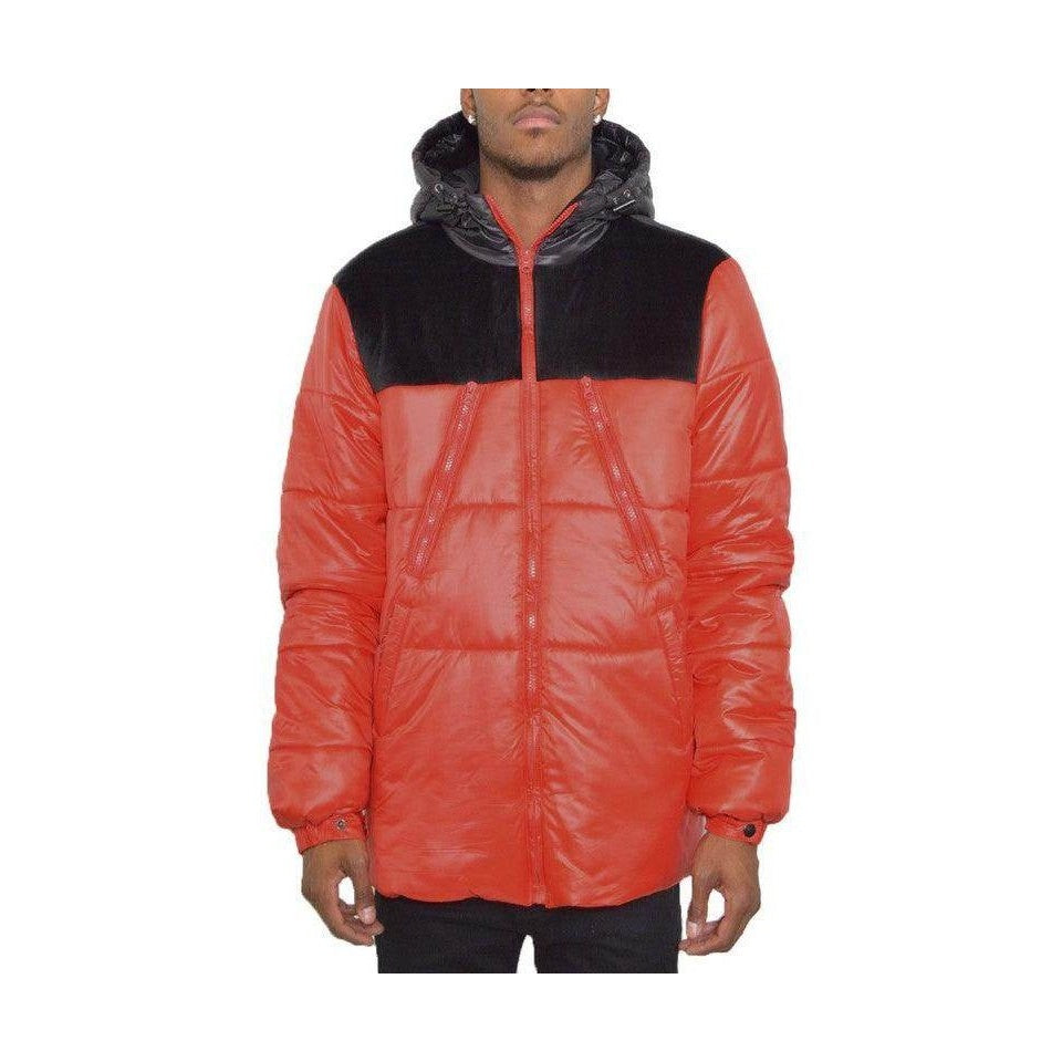 Mens Padded Buffle Puffer Jacket - VacationGrabs