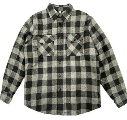 Mens Plaid Quilted Padded Flannel 4 Color Options - VacationGrabs