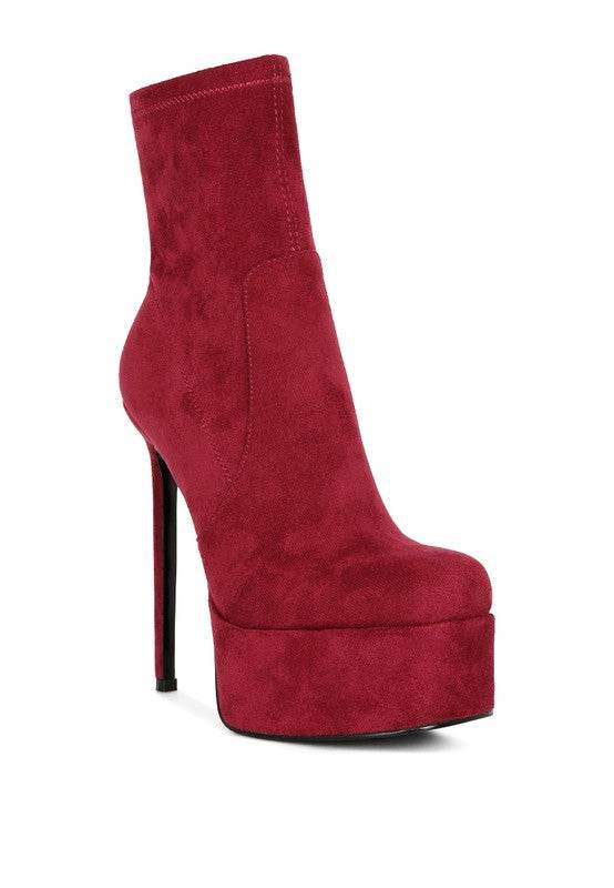 Clubbing High Heeled Microfiber Ankle Boot - VacationGrabs