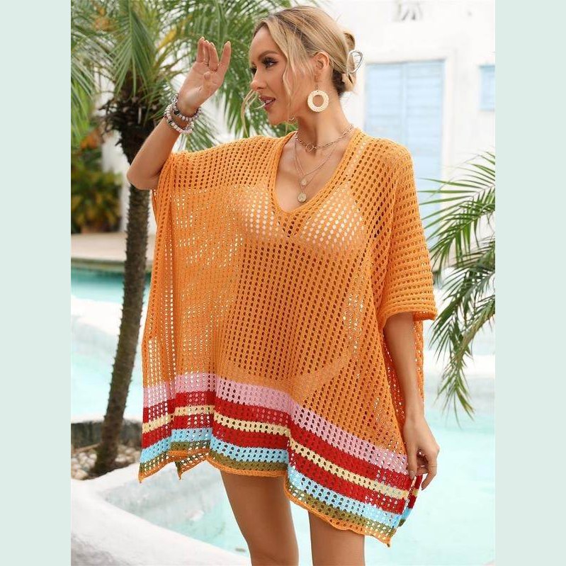 Womens Open Knit Crochet Cover Up - VacationGrabs