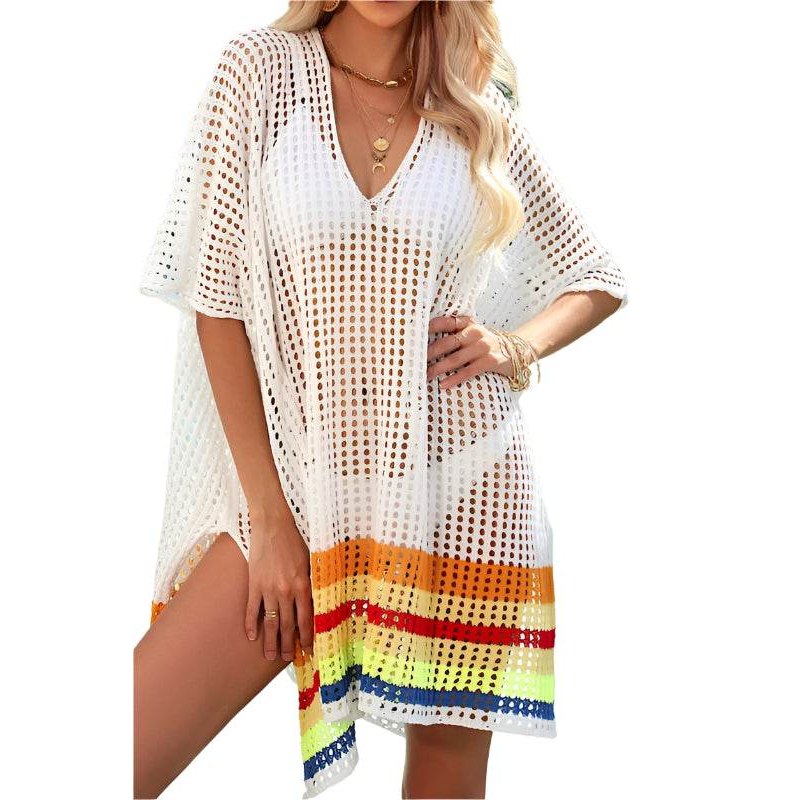 Womens Open Knit Crochet Cover Up - VacationGrabs