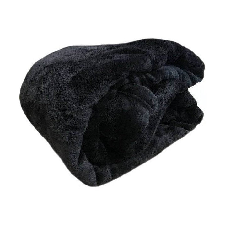 Black Super Soft Cozy Bed Throw Flannel Blanket - VacationGrabs