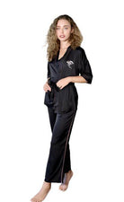 Black 3 Piece Kimono Pajama Sets - VacationGrabs
