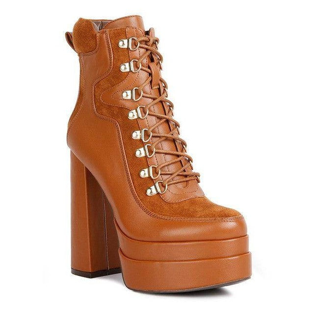 Beamer Faux Leather High Heeled Ankle Boots - VacationGrabs
