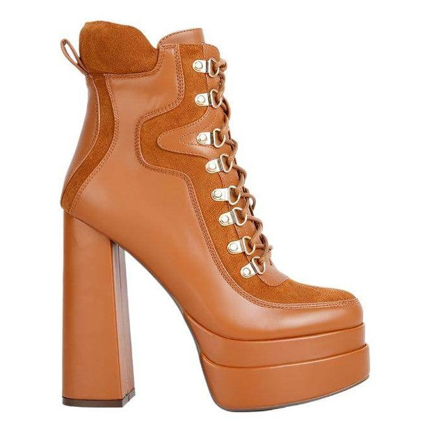 Beamer Faux Leather High Heeled Ankle Boots - VacationGrabs