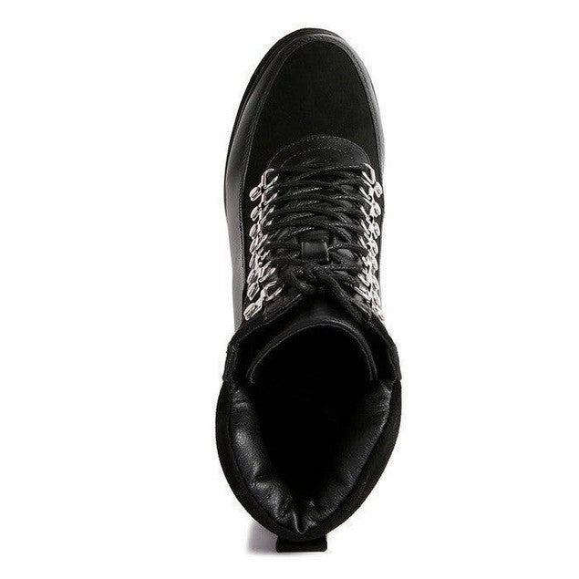 Beamer Faux Leather High Heeled Ankle Boots - VacationGrabs
