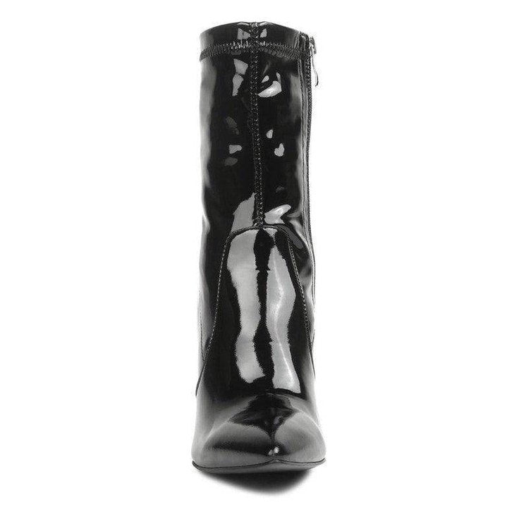 Pluto Block Heel Stiletto Ankle Boot - VacationGrabs