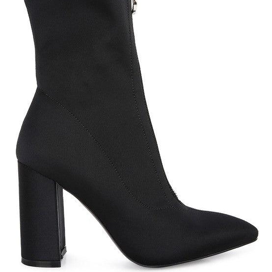 Women's Shoes - Boots Bobbettes Block Heeled Microfiber Ankle Boot