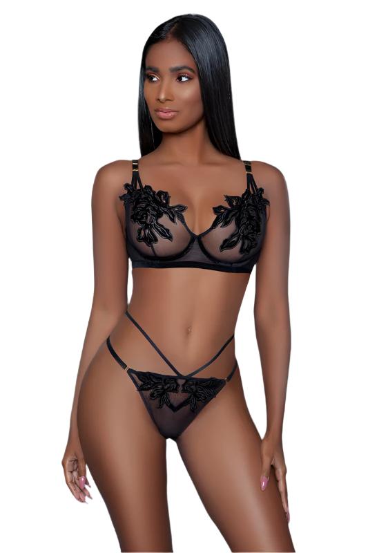 Women's Lingerie SetsEvangeline Two Piece Bra and Panty Set - VacationGrabs