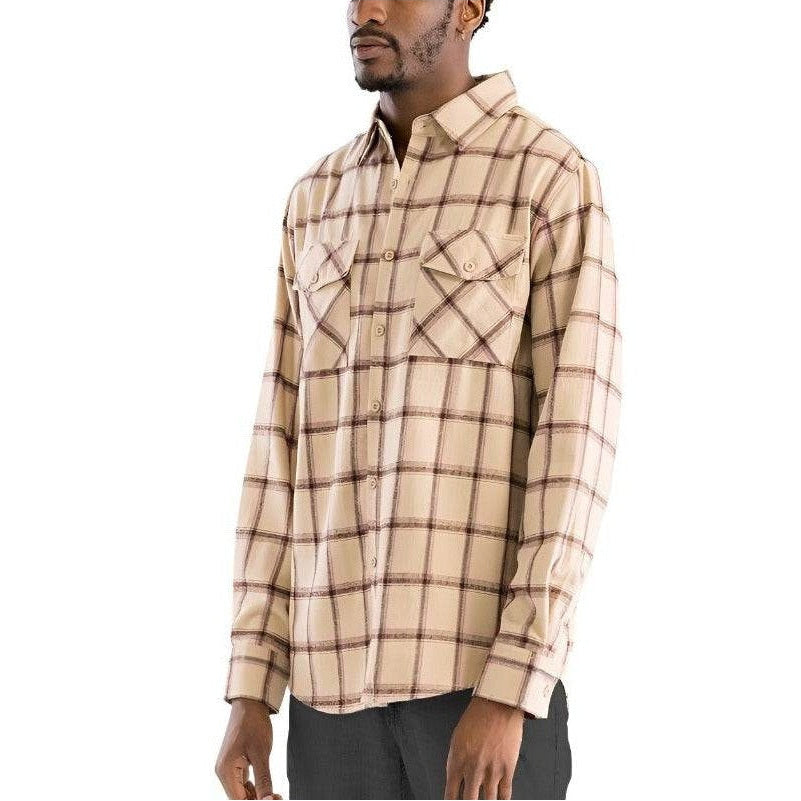 Long Sleeve Flannel Full Plaid Checkered Shirt - VacationGrabs