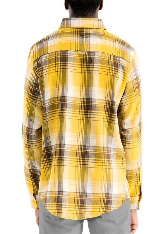 Long Sleeve Checker Plaid Flannel Shirts - VacationGrabs