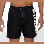 Swimwear - Solid Lined Beach Swim Text Swim Shorts - VacationGrabs