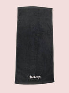Embroidered Black Make Up Remover Hand Towel - VacationGrabs