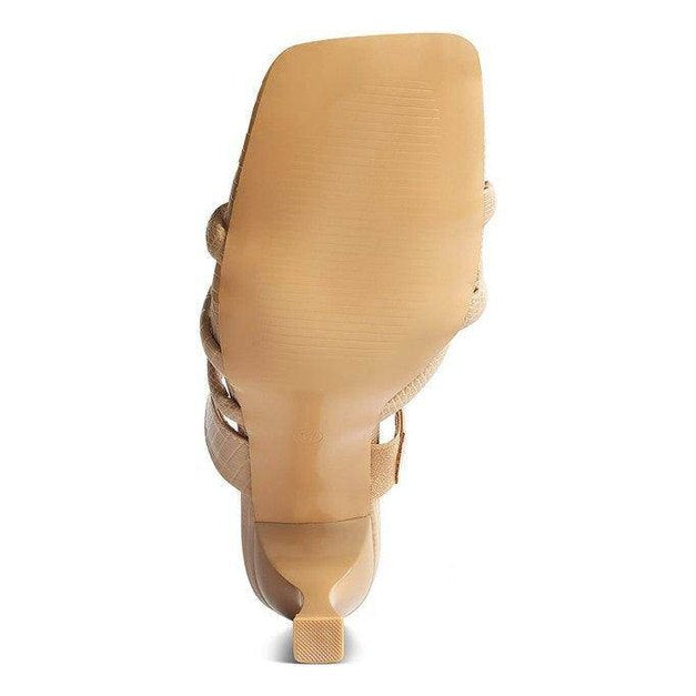 Criss Cross Strap Heel Sandals - VacationGrabs