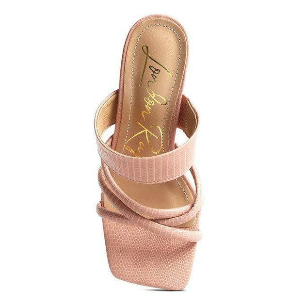 Criss Cross Strap Heel Sandals - VacationGrabs