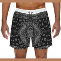 Swimwear - Paisley Bandana Print Swimming Shorts - VacationGrabs