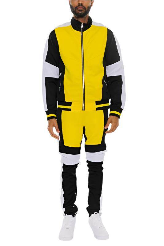 Men's Moto Color Block Track Suits - VacationGrabs