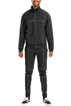 Mens Track Sets with Reflective Piping - VacationGrabs