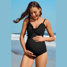 Ruch Floral Maternity Swimsuit Pregnancy Swimwear - VacationGrabs