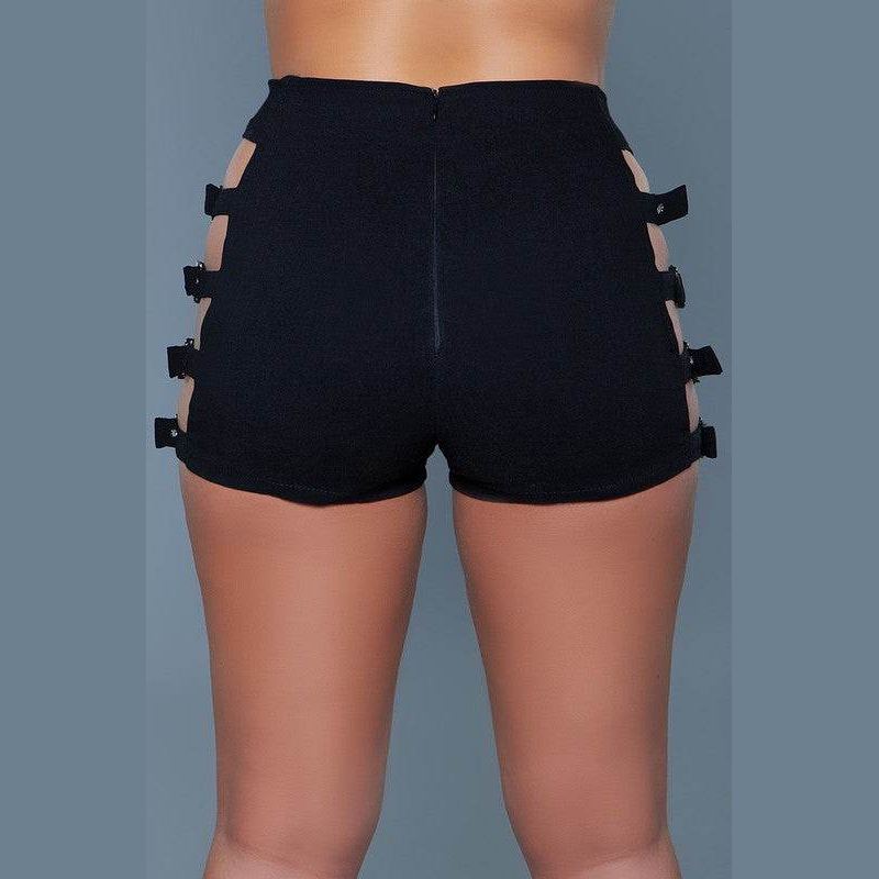 Feel The Vibe Shorts Black Buckle Shorts - VacationGrabs