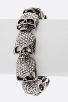 Women's Jewelry - BraceletsCrystal Skull Stretch Bracelet - VacationGrabs