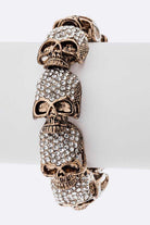 Women's Jewelry - BraceletsCrystal Skull Stretch Bracelet - VacationGrabs