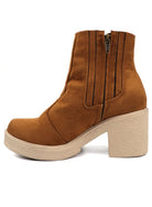 Women's Shoes - BootsSlip on Mid-Calf Chunk Boot - VacationGrabs