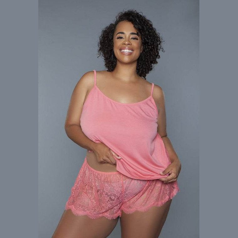 Womens Cami and Shorts Peyton Lingerie Set - VacationGrabs