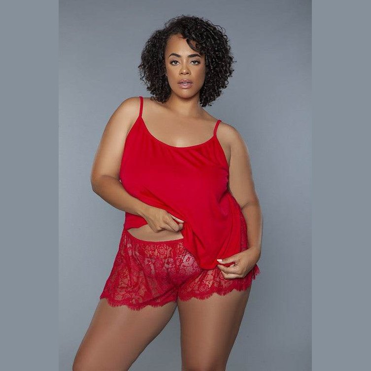 Womens Cami and Shorts Peyton Lingerie Set - VacationGrabs