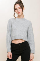 Women's Sweaters Wool Blend Cropped Sweater Top